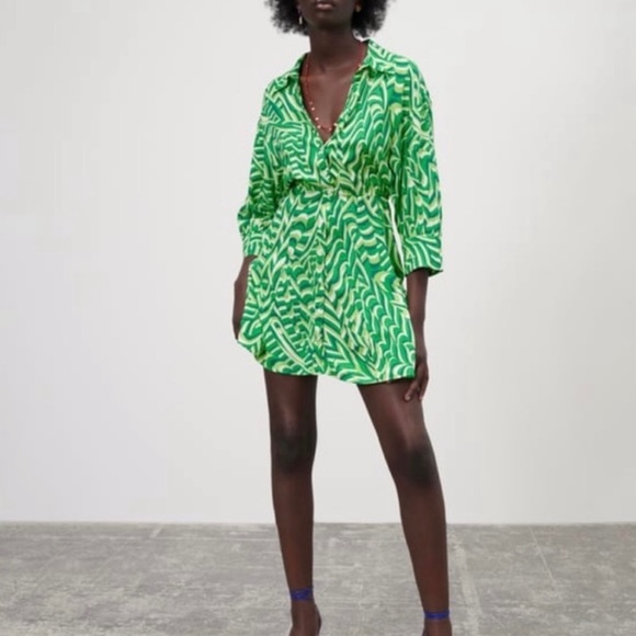 Zara Dresses Zara Shirt Dress Mini Size L Poshmark